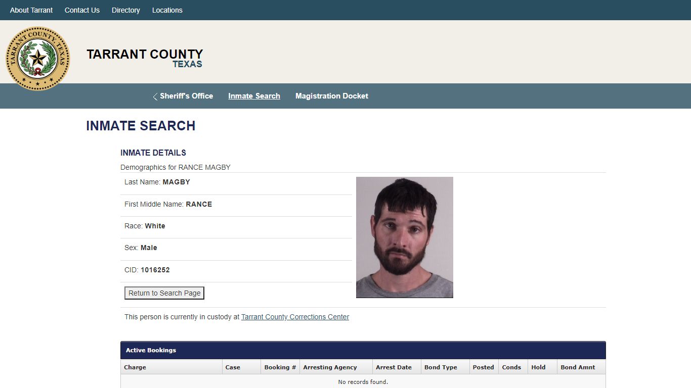 Inmate Search